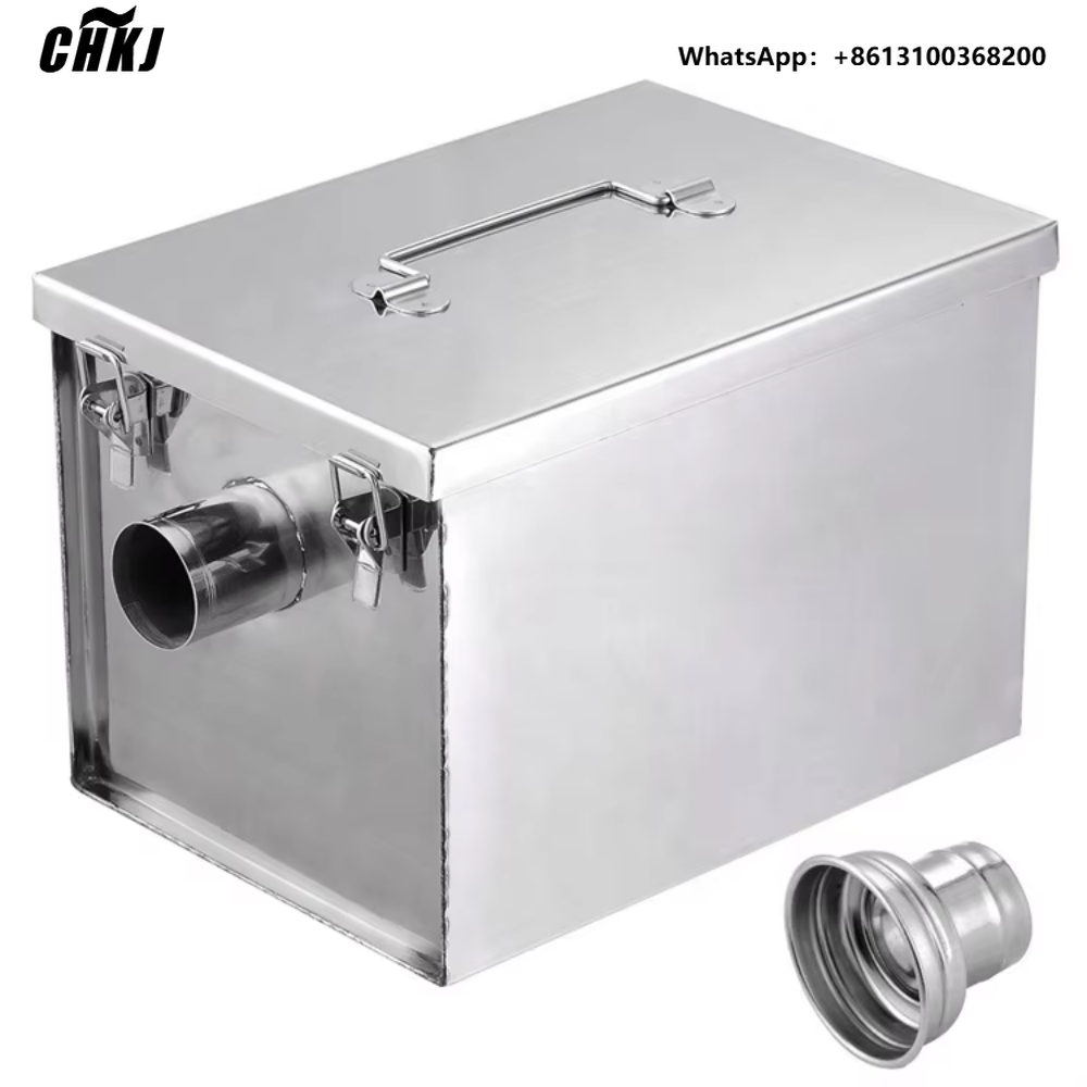 Commercial Kitchen Grease Interceptor - Penangkap lemak baja tahan karat portabel