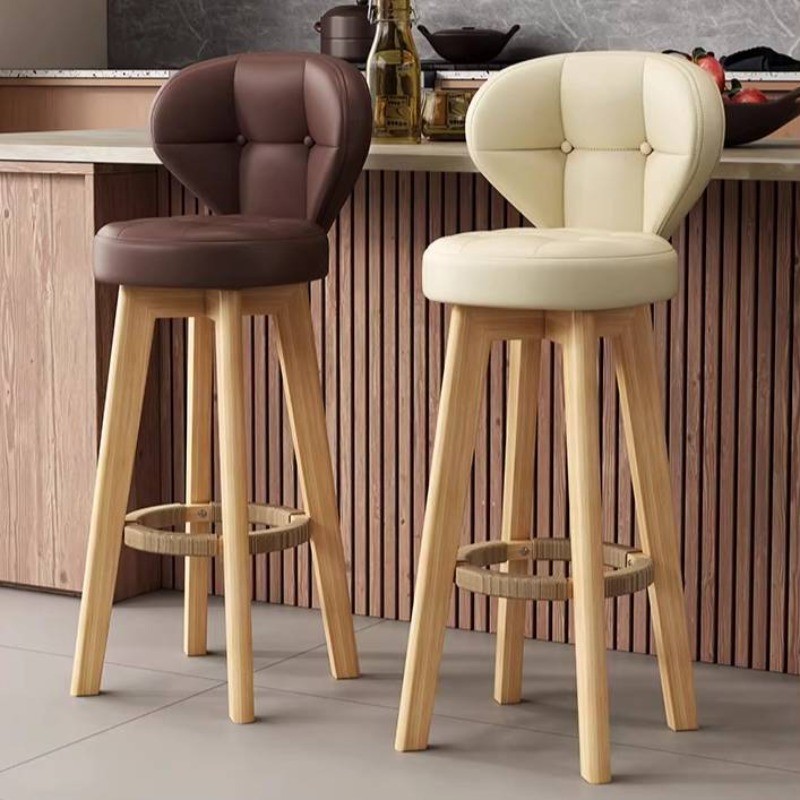 Commercial Kitchen Design - Kursi Bar Unik dengan Kaki Kayu,