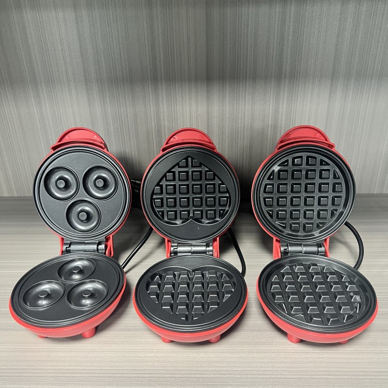 Donut Making Machine - Pembuat Waffle Mini Multifungsi Bentuk Hati,
