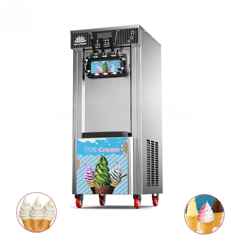 Soft Serve Ice Cream Machine - Mesin Pembuat Es Krim Lunak Komersial