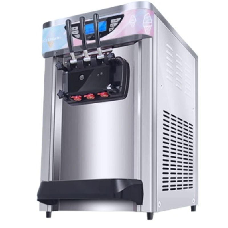 Soft Serve Ice Cream Machine - Mesin Es Krim Lunak Komersial Otomatis,