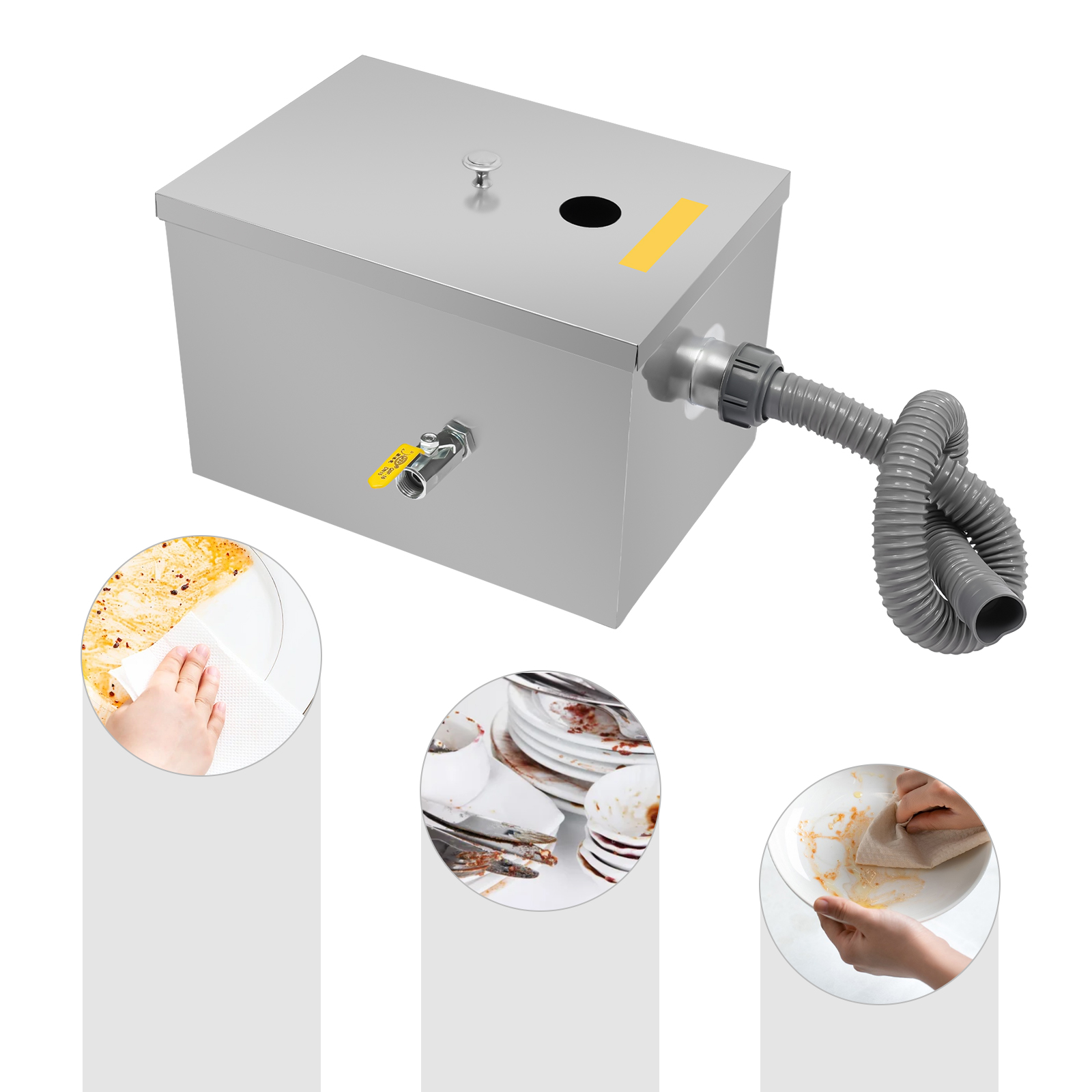 Penangkap Lemak Komersial 20L, - Commercial Kitchen Grease Interceptor ulasan dan harga