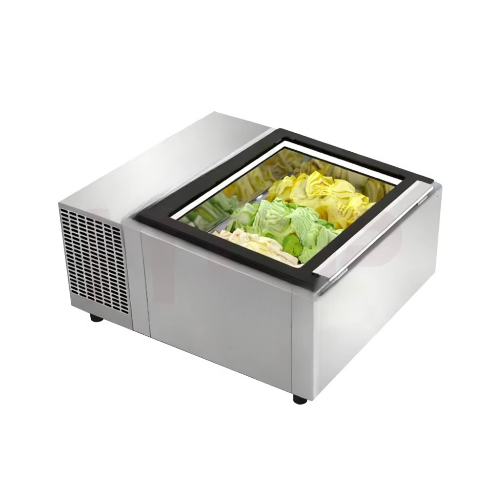 Lemari Pendingin Mini Kaca Kom - Commercial Chest Freezer ulasan dan harga