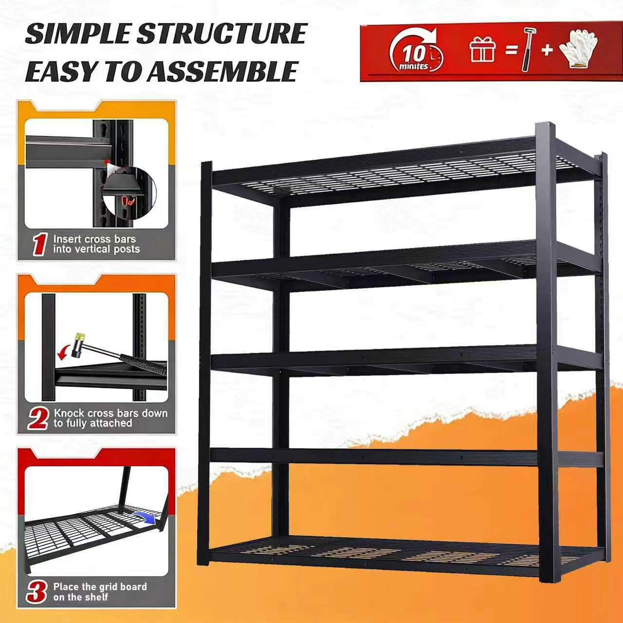 Rak Penyimpanan Kolom Logam Du - Commercial Kitchen Warehouse ulasan dan harga