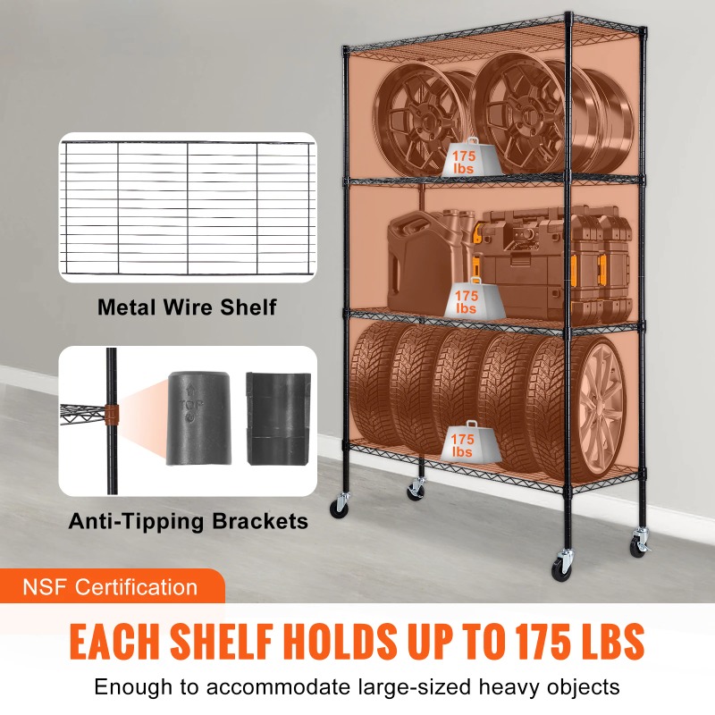 Rak Penyimpanan 4 Lapis, Rak T - Commercial Kitchen Warehouse ulasan dan harga